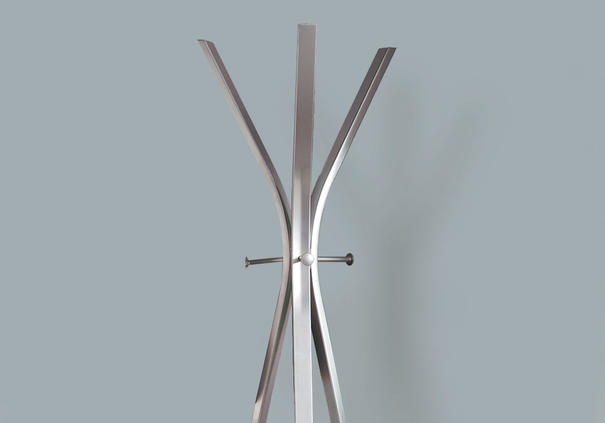 COAT RACK - 72"H / SILVER METAL CONTEMPORARY STYLE